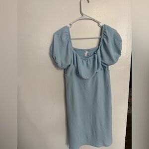 No Boundaries Sky Blue Smocked Dress